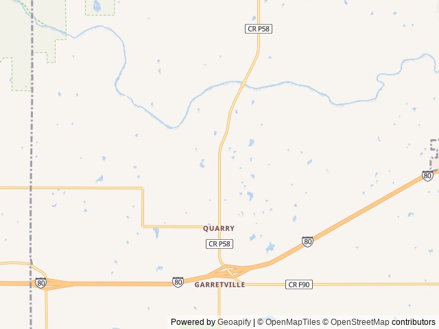 Map of Des Moines West KOA Holiday location at Adel, IA, United States