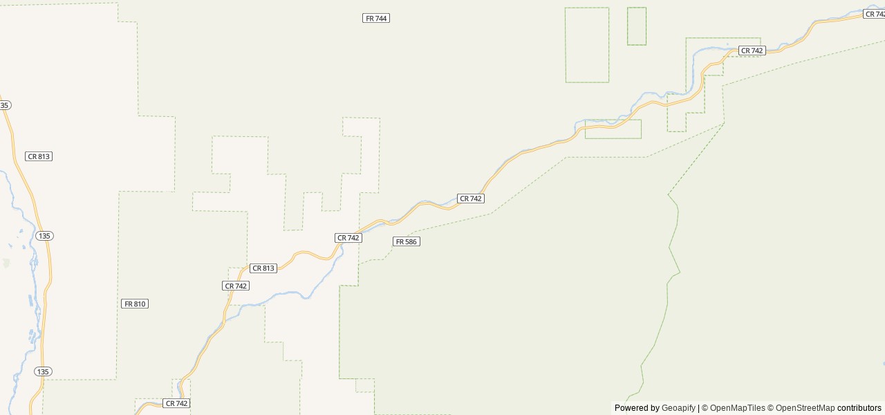 Map of Rosy Lane location at Gunnison, CO, United States