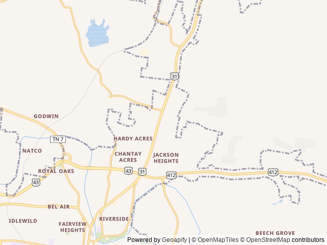 Map for 2024 Forest River RV Cherokee 264DBH near Columbia, TN