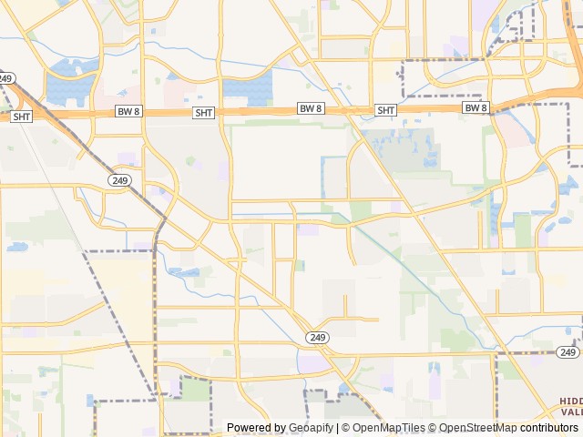 Map of Fallbrook RV Resort location at Houston, TX, United States