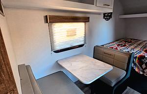“The Cozy Nook Pet friendly RV Rental”.