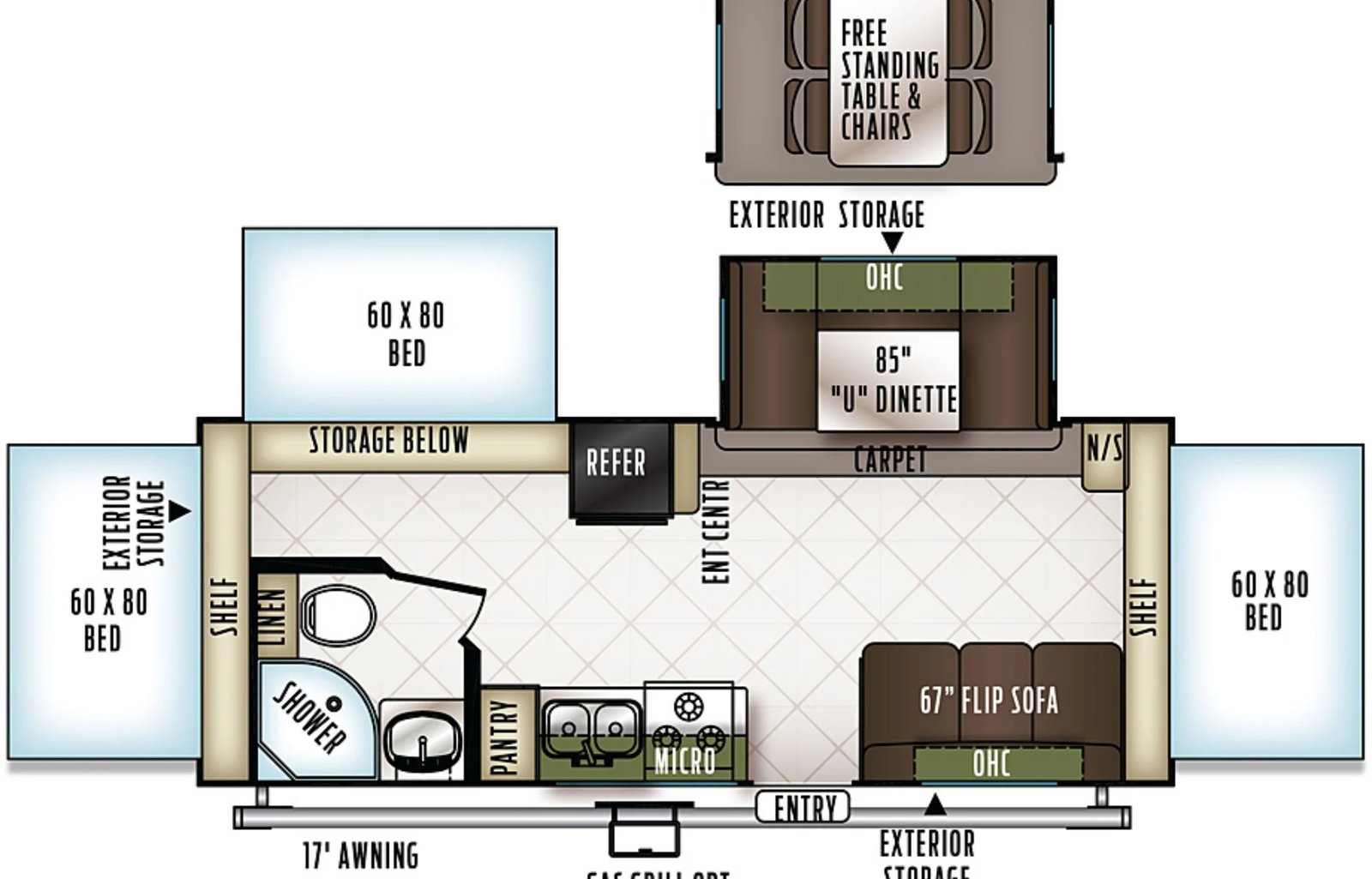 2019 Forest River RV Flagstaff Shamrock 233S