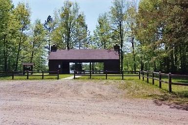 Parking lot and shelter