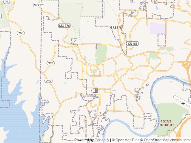 Map for Couple or Small Family RV delivered! near Branson, MO