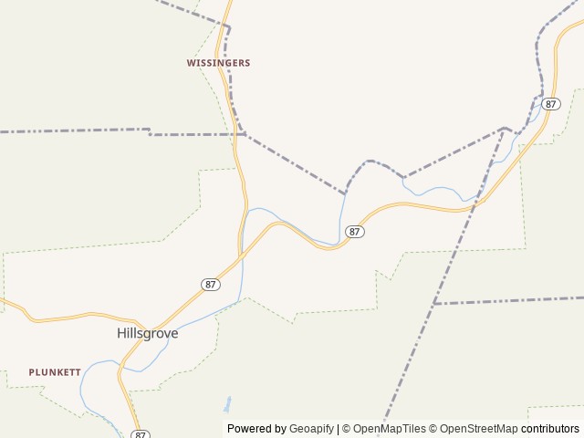 Map of Elk Creek Escape location at Hillsgrove, PA, United States