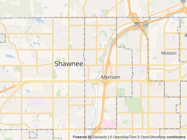 Map of Walnut Grove RV Park location at Shawnee, KS, United States