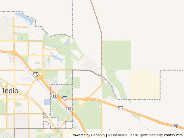 Map for Lucky Leprechaun Class C RV near Indio, CA