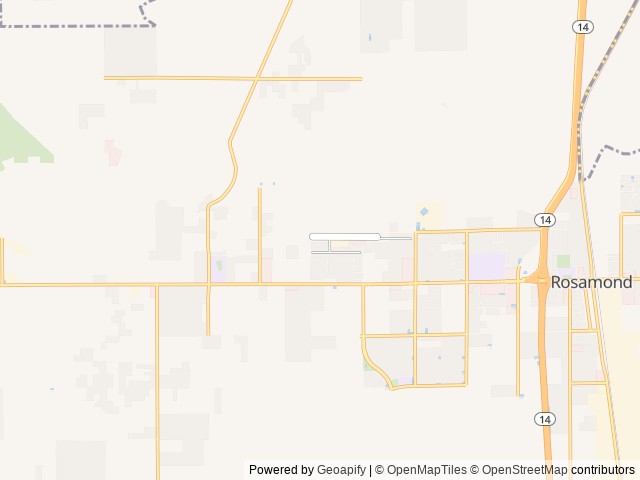 Map of Westside Park location at Rosamond, CA, United States