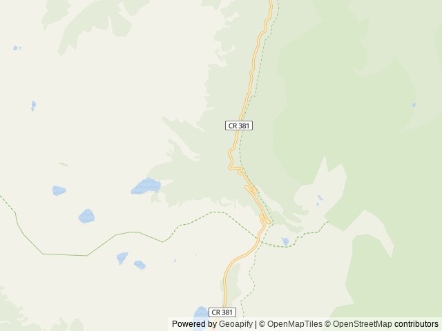 Map of Guanella Pass location at Morrison, CO, United States