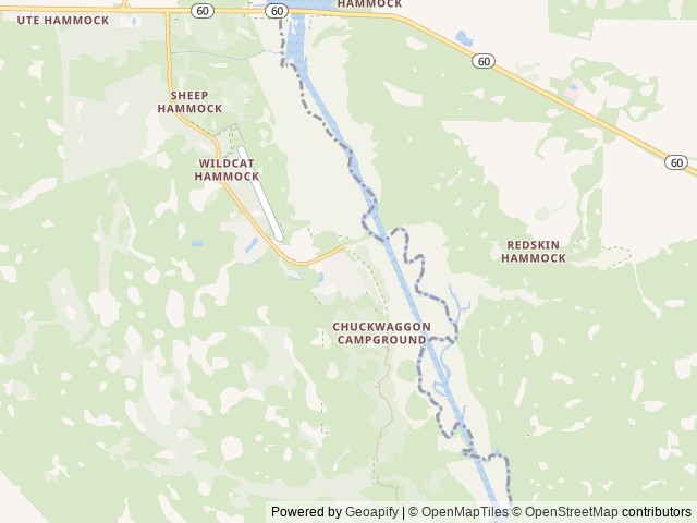Map of River Ranch RV Resort location at River Ranch, FL, United States