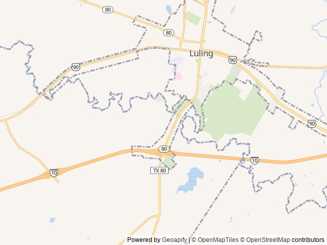 Map of Patriot RV Park - Luling location at Luling, TX, United States