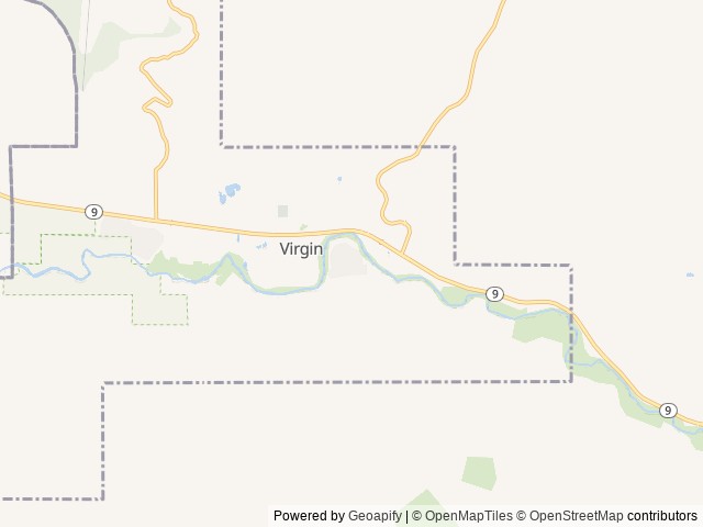 Map of Zion River Resort location at Virgin, UT, United States