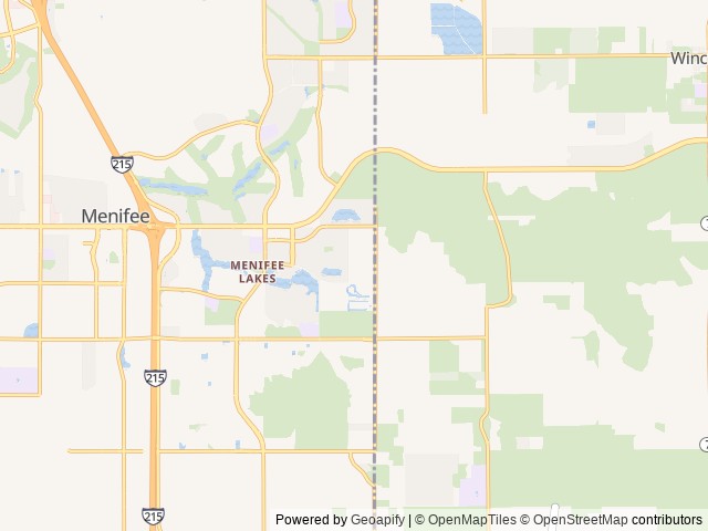 Map of Thousand Trails Wilderness Lakes location at Menifee, CA, United States