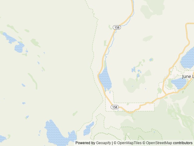 Map of Silver Lake Campground June Lake (CA) location at Mammoth Lakes, CA, United States
