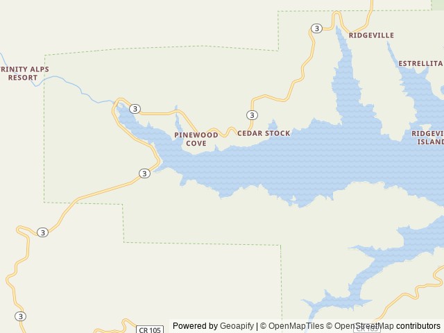 Map of Fawn location at Redding, CA, United States
