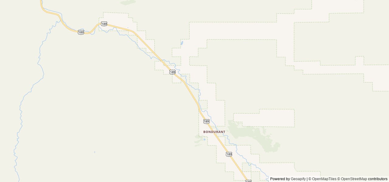 Map of Hoback Guard Station location at Big Piney, WY, United States