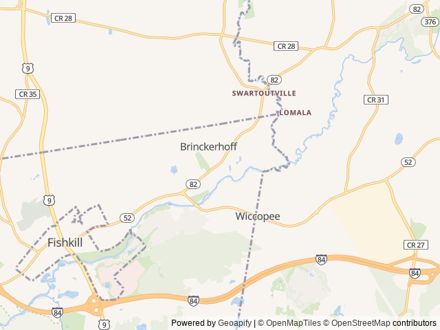 Map for 2020 Thor Motor Coach Axis 27.7 near Fishkill, MA
