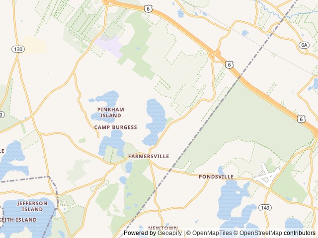 Map of Lawrence Pond Village Campground location at Sandwich, MA, United States
