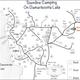 Black-and-white site map of Townline Camping showing campground layout, roads, cabins, docks and labelled sites — from the property’s Map page (establishes overall site layout).