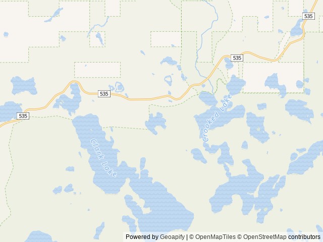 Map of Clark Lake Pavilion location at Watersmeet, MI, United States
