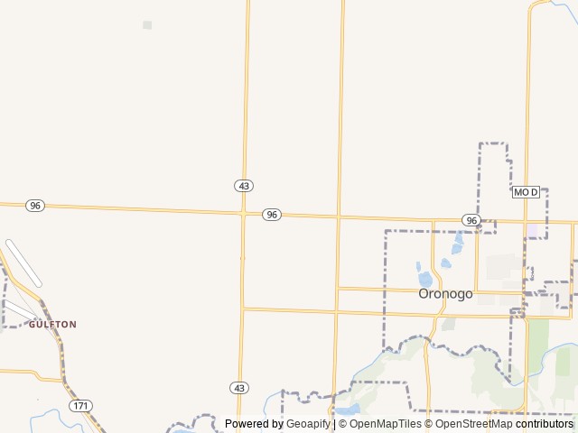 Map of Hitching Rail RV location at Webb City, MO, United States