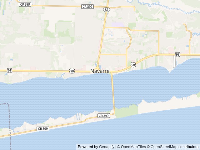 Map for Emerald Coast Kid & Pet Friendly Camper Rental near Navarre, AL