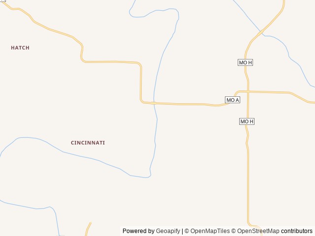 Map of Bluffview (Mark Twain Lake) location at Monroe City, MO, United States