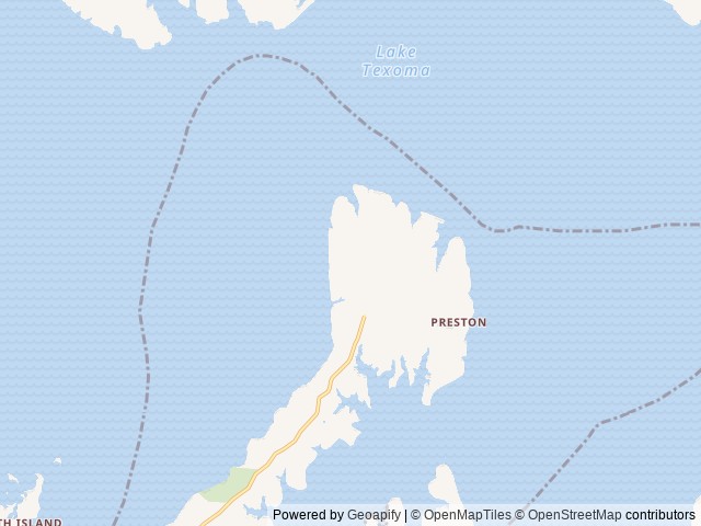 Map of Lake Texoma VFW Post 7873 Recreational Area location at Pottsboro, TX, United States