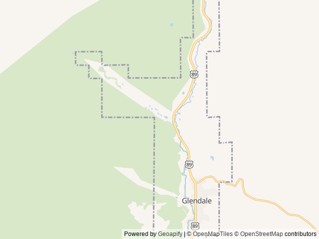 Map of East Zion Basecamp location at Glendale, UT, United States