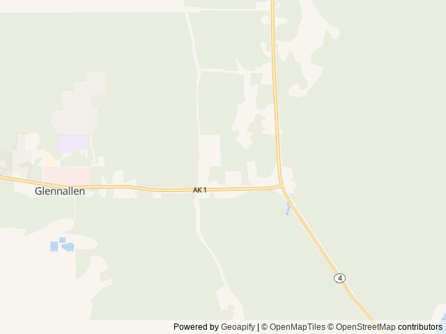 Map of Northern Nights Campground RV Park & Cabins location at Glennallen, AK, United States