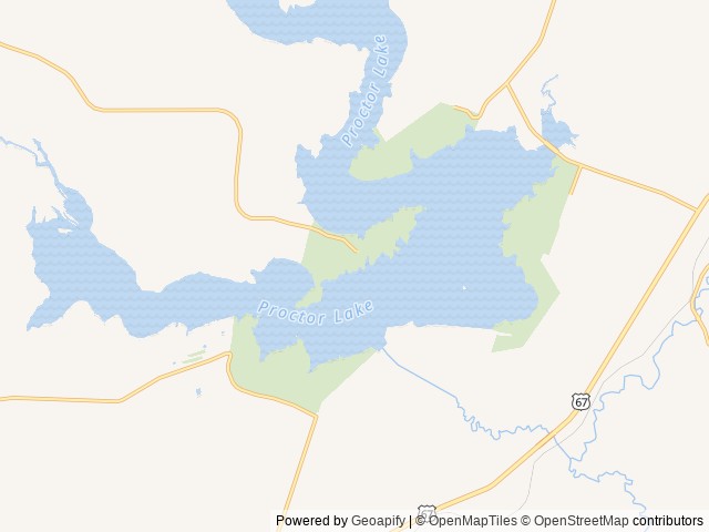 Map of Promontory location at Comanche, TX, United States
