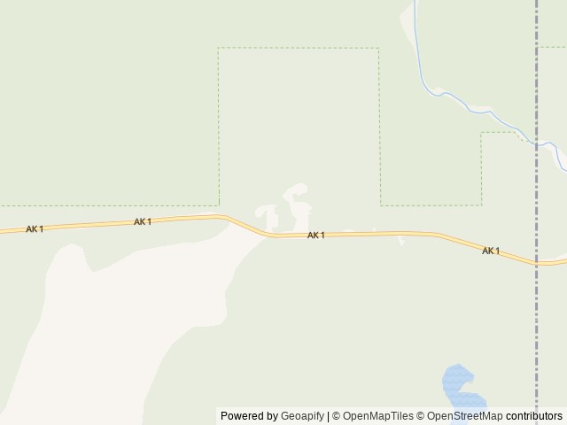 Map of Slide Mountain Cabins & RV Park location at Glennallen, AK, United States