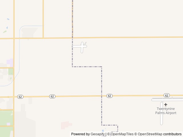 Map of Prairie Dog RV & Camping - ARCHIVE location at Twentynine Palms, CA, United States