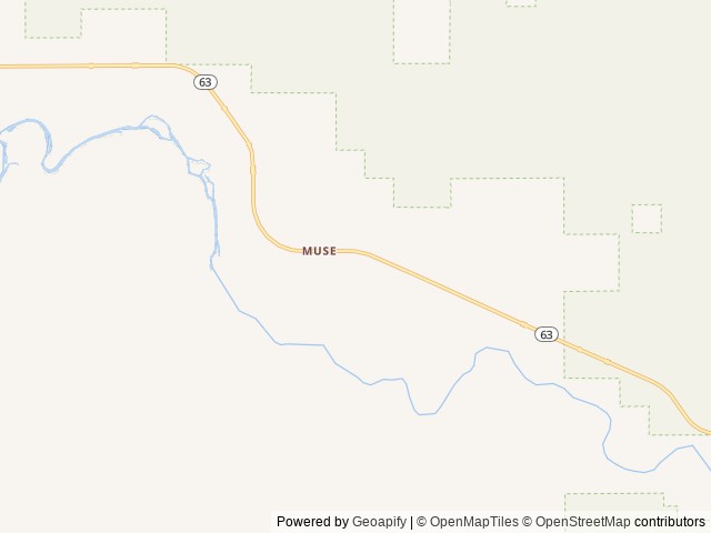 Map of Heaven's Gate RV Park and Retreat location at Muse, OK, United States
