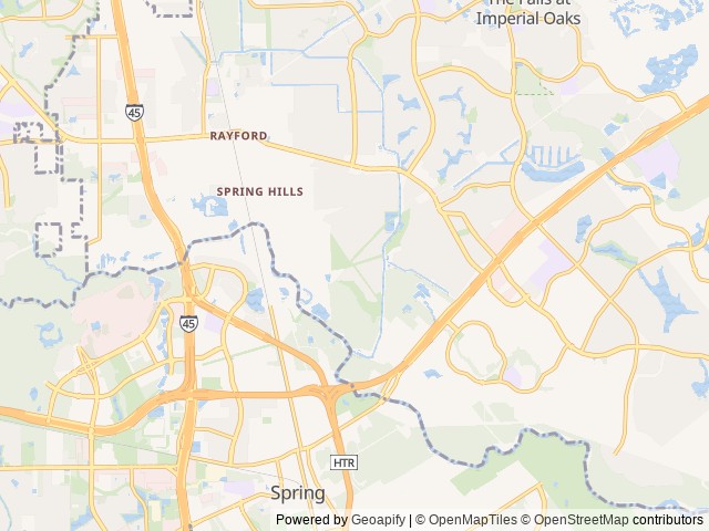 Map of Rayford Crossing RV Resort location at Magnolia, TX, United States