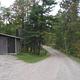 Picture of road and toilet building.