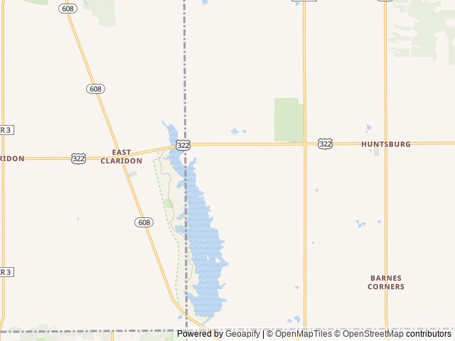 Map of Highland Acres RV Resort location at Austinburg Township, OH, United States