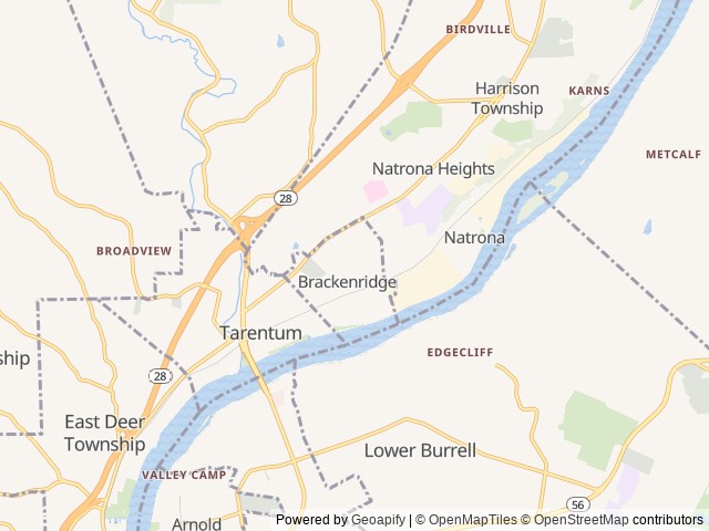 Map for **The Lil' Lilu** 2022 Dutchman Coleman 21 ft near Brackenridge, PA