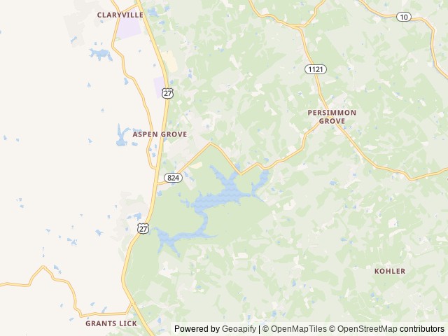 Map of AJ Jolly Park & Campground location at Alexandria, KY, United States