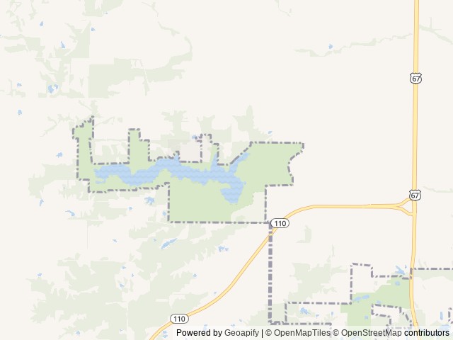 Map of Spring Lake Park location at Macomb, IL, United States