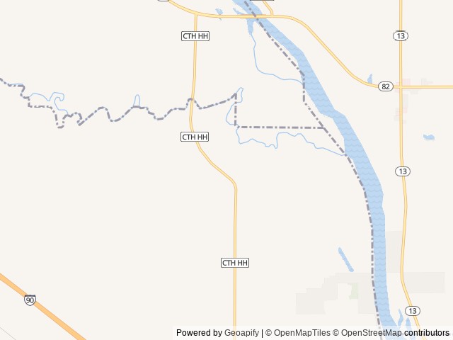 Map of Famous Garage Bar Camping location at Lyndon Station, WI, United States