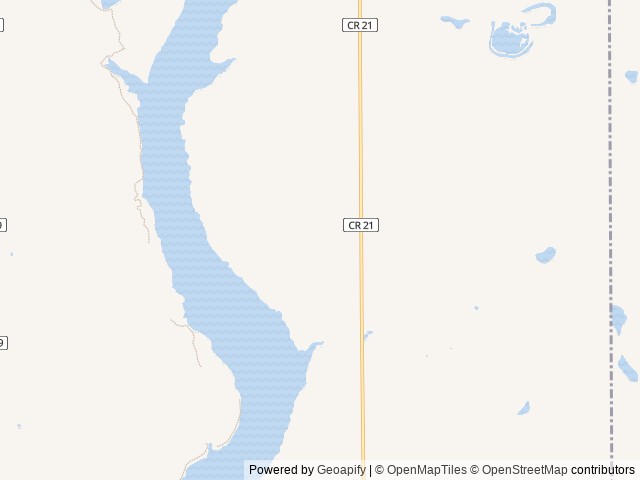 Map of West Ashtabula Crossing location at Valley City, ND, United States