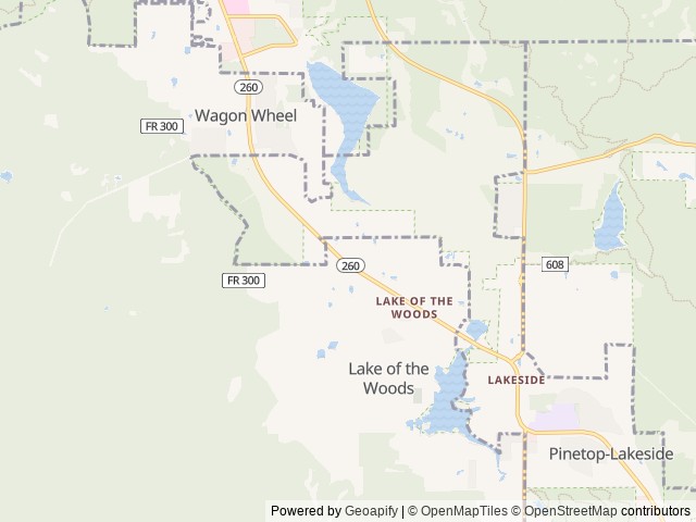 Map of Paradise RV & Mobile Homestead location at Pinetop Lakeside, AZ, United States