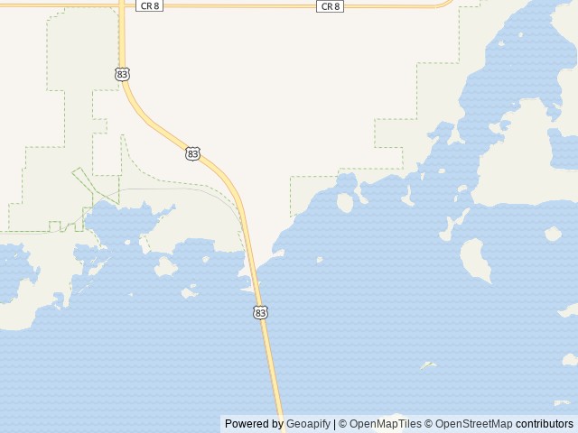 Map of East Totten Trail Campground (ND) location at Riverdale, ND, United States