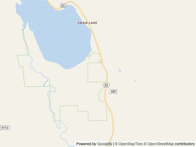 Map of Swan Guard Station location at Swan Lake, MT, United States