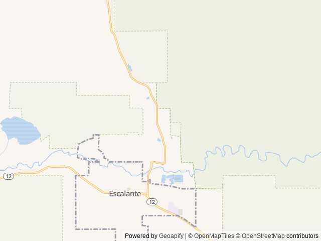 Map of Escalante Yurts (hotel near Bryce Canyon) location at Escalante, UT, United States