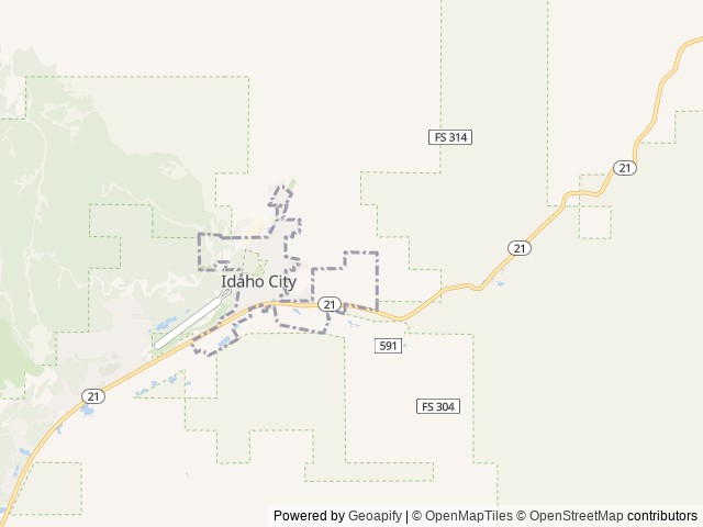 Map of Cowboy Campground at Legacy Park location at Idaho City, ID, United States