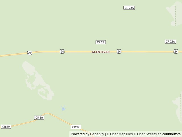 Map of Happy Meadows location at Lake George, CO, United States
