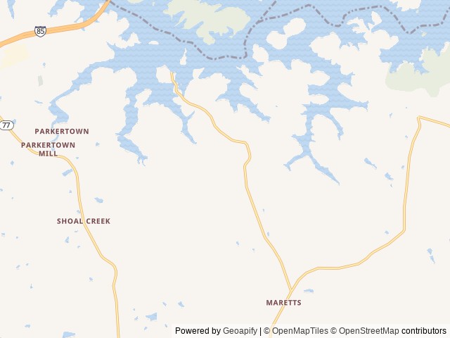 Map of Rock Springs RV Park location at Lavonia, GA, United States