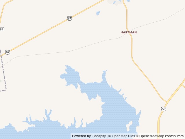Map of Clear Springs (TX) location at Texarkana, TX, United States